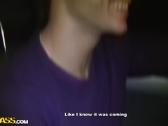 Hot car sex with anal creampie