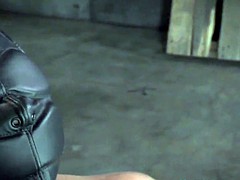 Pussyclamped submissive disciplined with bastinado
