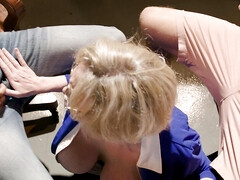 Gros seins, Blonde, Sucer une bite, Tir de sperme, Hd, Mature, Mère que j'aimerais baiser, Plan cul à trois