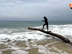 ビーチ, デカ尻, 茶髪の, イく瞬間, 言葉責め, 巨大, ハメ撮り, 妻