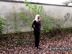 お尻, ブロンド, ブーツ, 茶髪の, ジーンズ, アウトドア, 公共, ティーン