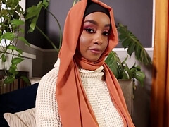 Lily Starfire wears a hijab and takes a large cock too