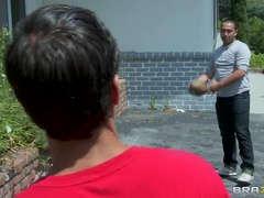 Américain, Blonde, Sucer une bite, En levrette, Doigter, Léchez, Maman, Tatouage