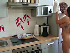 He Caught German Step-Mom naked and get His first Fuck