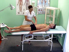 Leie, Blasen, Besamung, Krankenschwester, Büro, Höschen, Uniform, Nass