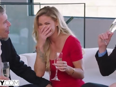 Язык в попке, Большая жопа, Большие сиськи, Блондинки, Минет, Член, Киски, Втроем