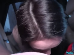 Amateur, Coche, Corridas, Corridas faciales, Pajear, Al aire libre, Pov, Público