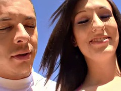 Bikini car wash ends in a hot fuck session