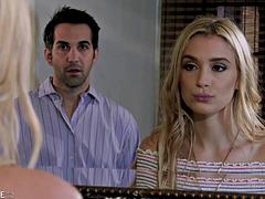 Blonde, Sucer une bite, Tir de sperme, Faciale, Hd, Suçant