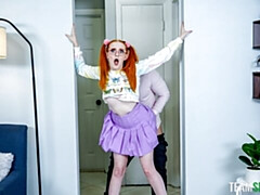 Dormitorio, Culo grande, Mamada, Estilo perrito, Tetas naturales, Coleta, Adolescente, Tetas