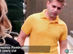 ぽっちゃり, デカパイ, ブロンド, フェラチオ, イく瞬間, Hd, パイ刷り, オッパイの