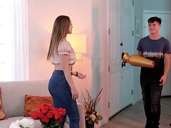 Amerikanisch, Blasen, Bruder, Braunhaarige, Nahaufnahme, Handjob, Hardcore, Jungendliche (18+)