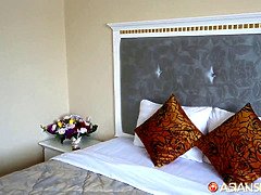 Asiatisch, Arsch, Braunhaarige, Behaart, Hd, Japanische massage, Dürr, Titten