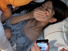 素人, アジア人, デカパイ, フェラチオ, 中出し, イく瞬間, 日本人, 韓国人