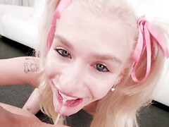 Kont, Lieveling, Blond, Handbeurt, Natuurlijke tieten, Gezichtspunt, Zuigen, Tiener