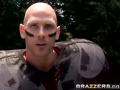 Football sluts (Capri Cavanni, Kayla Paige) share a cock