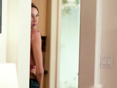 Masturbating stepmom got busted by shocked stepdaughter