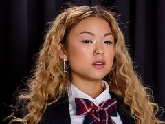 アジア人, お尻, フェラチオ, 手コキする, キス, ハメ撮り, ティーン, オッパイの