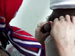 Bruinharig, Diep in de keel, Lul, Dik, Interraciaal, Realiteit, Ruw, Taboe