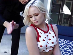 Blonde, Sucer une bite, En levrette, Léchez, Chatte, Adolescente, Nénés