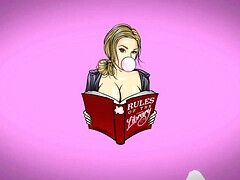 デカパイ, ブロンド, フェラチオ, ダブル開発, ハードコア, 淫乱熟女, 三人, オッパイの