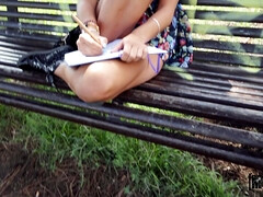 Amateur, Cul, Queue, Européenne, Fille latino, De plein air, Pov, Public