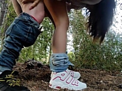 18yo Sexy Brunette Girl In The Forest (2K) - amateur hardcore