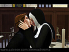 Fantasy sex, big cock, nun priest