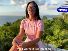 18, 素人, フェラチオ, 茶髪の, 中出し, 妊娠, 公共, ロシア人