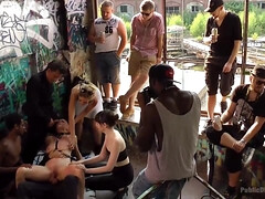 Steve Holmes, Mona Wales And Jolyne Joy - Two Berlin Freaks Get An Intense Public Shaming And Fucking