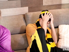 Mandy Rhea and Jade Kimiko kinky teen threesome sex