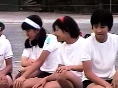 Asiatique, Collège université, Japonaise, Softcore, Adolescente, Uniforme, Rétro ancien, Voyeur