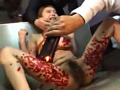 Asiatisch, Tussi, Fesselspiele, Geschnappt, Japanische massage, Latex