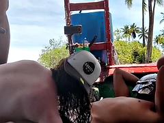 Enthousiasteling, Mooie dikke vrouwen, Sperma, Man die toekijkt, Fetisj, Hardcore, Interraciaal, Rijden