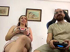 フェラチオ, 彼氏, 茶髪の, カップル, 彼女, スペイン人