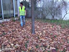 Sophie in the courtyard