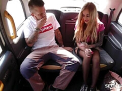 素人, デカ尻, デカパイ, ブロンド, フェラチオ, 車, ハードコア, ストッキング