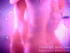 Watch this steamy Japanese babe with huge tits get her shower time in style!