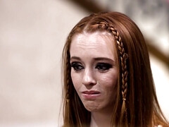 Nana, Blonde, Face assise, Femelle, Embrassement, Léchez, Chatte, Rousse roux