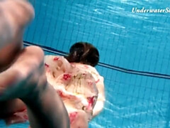 Underwater Show featuring girlie's brunette action