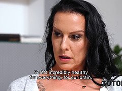 Bruinharig, Hd, Rijpe lesbienne, Lerarin