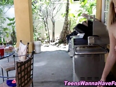 Watch these 18-year-olds deepthroat and get fucked hard in a wild reality party