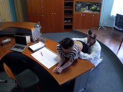 Pijpbeurt, Arts, Likken, Kantoor, Slipje, Gezichtspunt, Kut duiken, Uniformpje