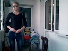 Blondine, Masturbation, Natürlichen titten, Nackt, Kurzes haar, Dürr, Entkleiden, Titten