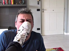 Sports socks and foot worship.