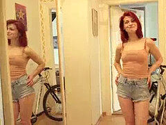 Faciale, Allemand, Argent, Rousse roux, Adolescente