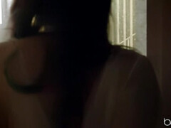 Amerikanisch, Blondine, Fingern, Lesbisch, Lecken, Muschi, Rasiert, Flotter dreier