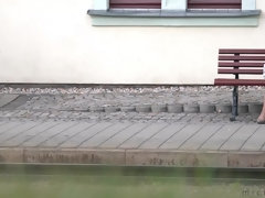 Leie, Grosse titten, Flashen, Behaart, Monster, Öffentlich, Muschi, Spanner