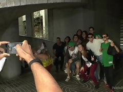 Blasen, Fesselspiele, Frau, Erniedrigung, Öffentlich, Rau, Sklave, Spanner