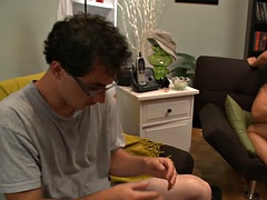 Nana, Sucer une bite, Cocu, Tir de sperme, Faciale, Hard, Nénés, Épouse